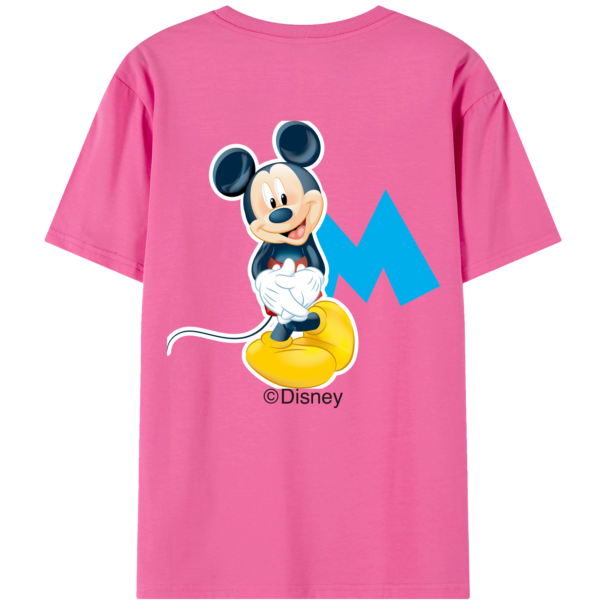 （画像用） ミッキーマウス Mickey Mouse レディース半袖Tシャツ(バックプリント)